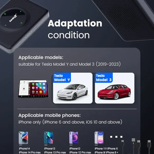 CarPlay Adapter for Tesla – Carlinkit T2C 3.0